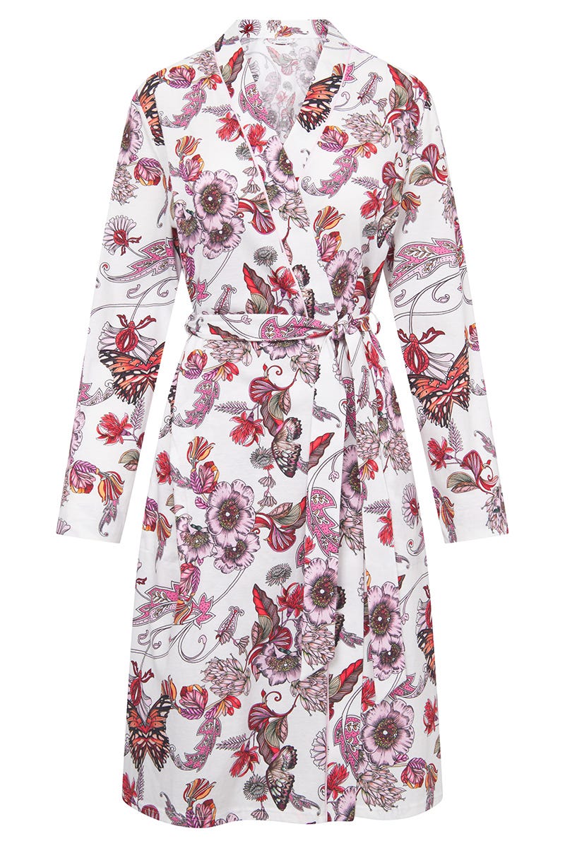 Hollowbild von Morgenmantel im Schmetterlings-Druck 100% Baumwolle