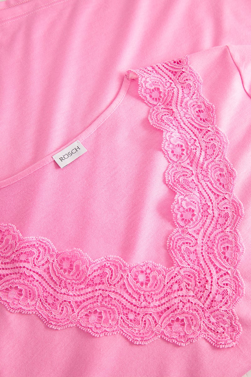 Detailbild 1 von Pyjama mit Spitzen-Details Baumwolle/Modal