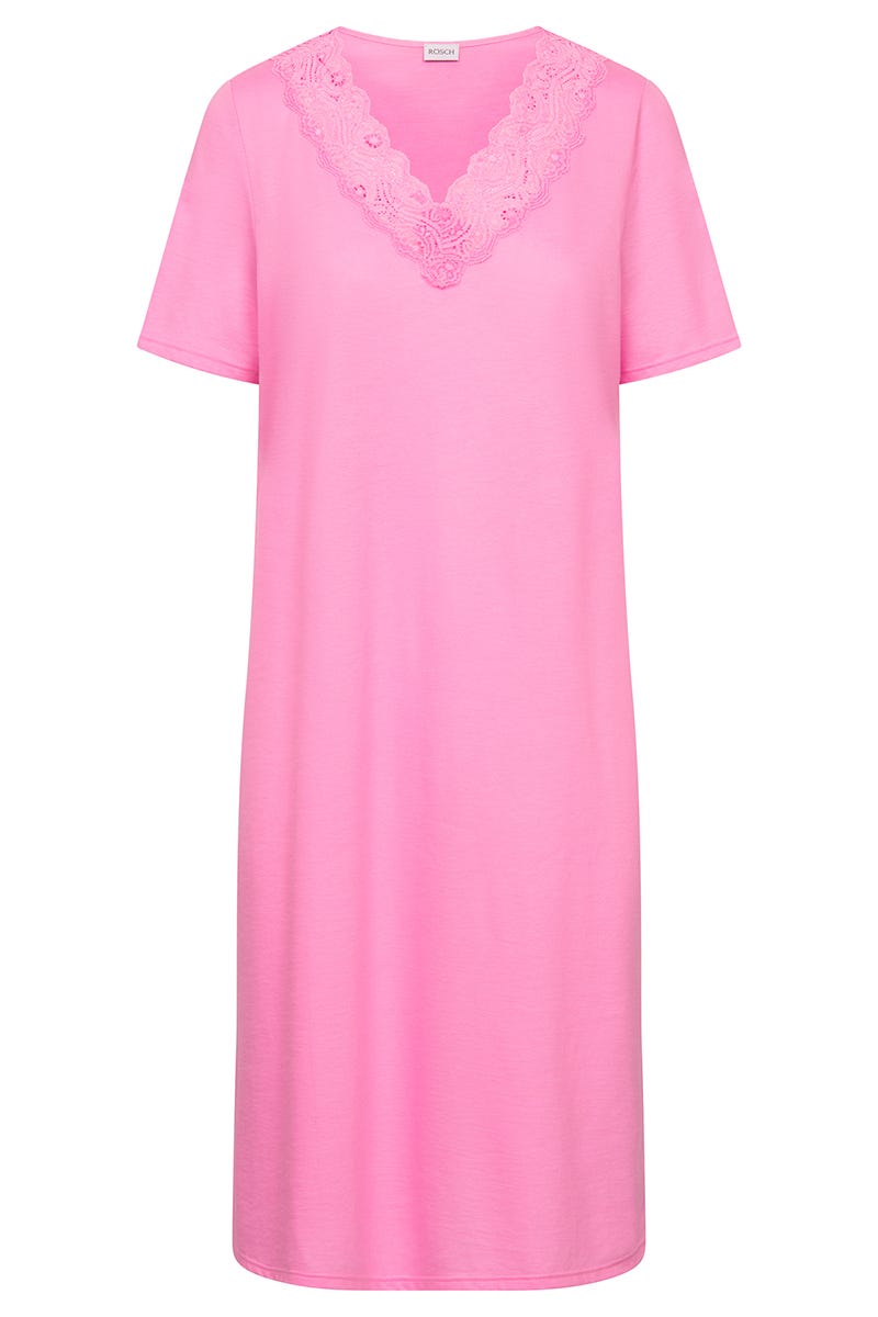 Hollowbild von Nachthemd mit Spitzen-Details Baumwolle/Modal