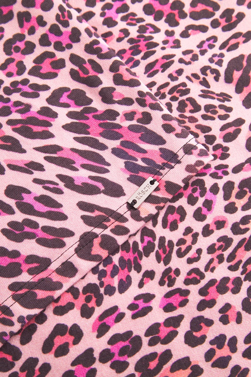 Detailbild 2 von Nachthemd Kurzarm im rosa Leo-Druck Baumwolle/Elasthan