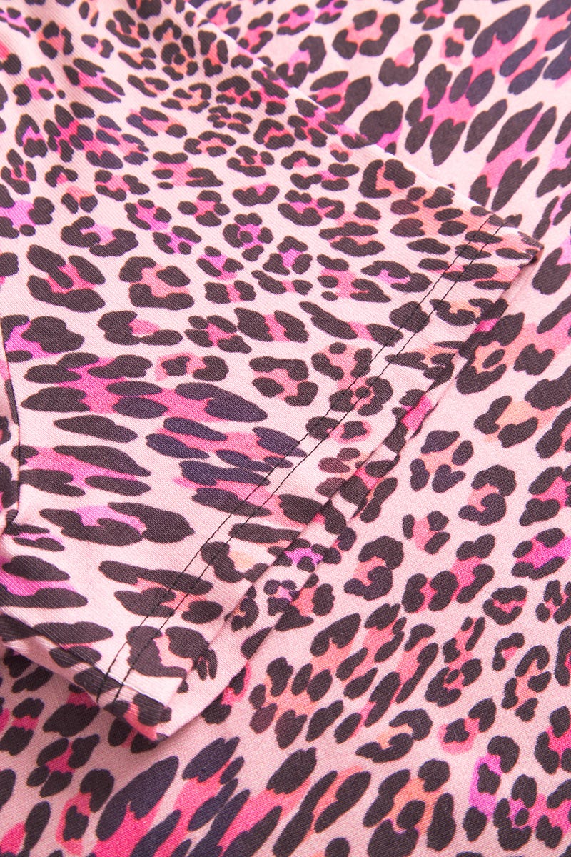 Detailbild 3 von Nachthemd Kurzarm im rosa Leo-Druck Baumwolle/Elasthan