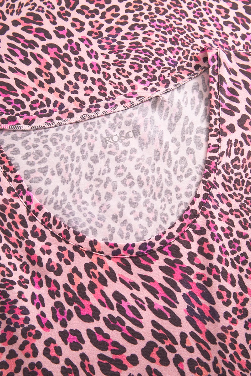 Detailbild 1 von Nachthemd Ärmellos im rosa Leo-Druck Baumwolle/Elasthan