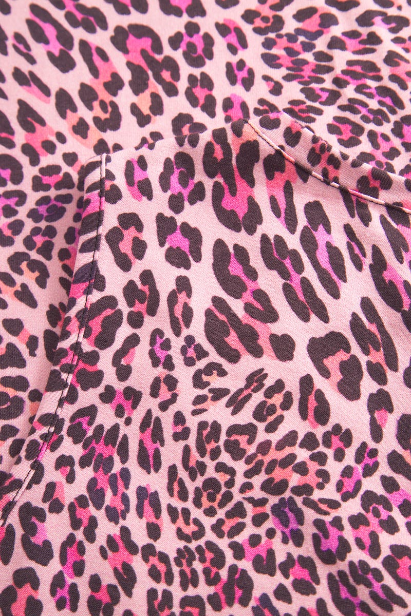 Detailbild 3 von Nachthemd Ärmellos im rosa Leo-Druck Baumwolle/Elasthan