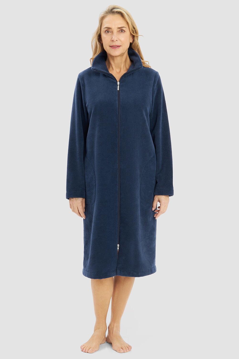 Frontalbild von Rösch Mantel Knielang