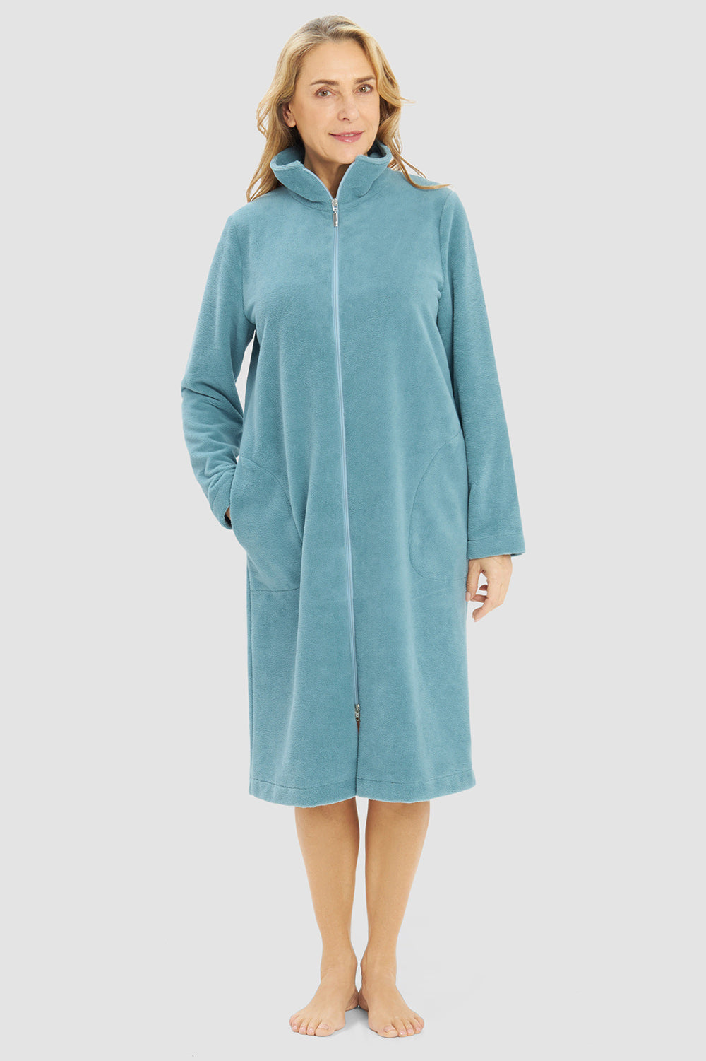 Frontalbild von Rösch Mantel Knielang