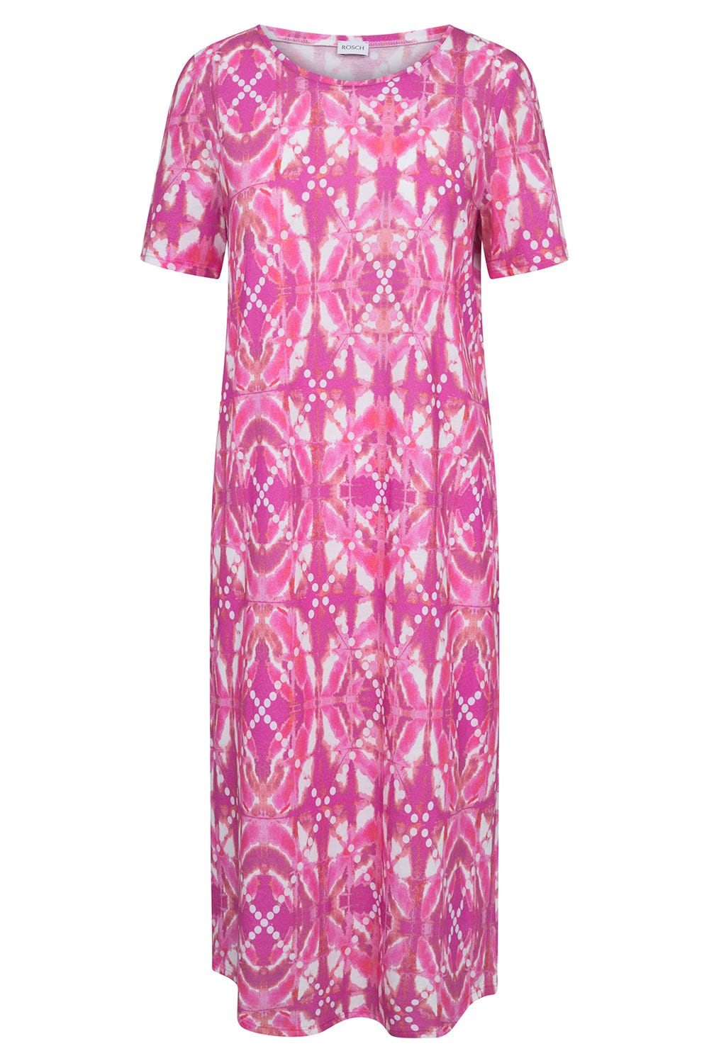 Hollowbild von Nachthemd Kurzarm im Grafikdruck in Pink Baumwolle/Modal