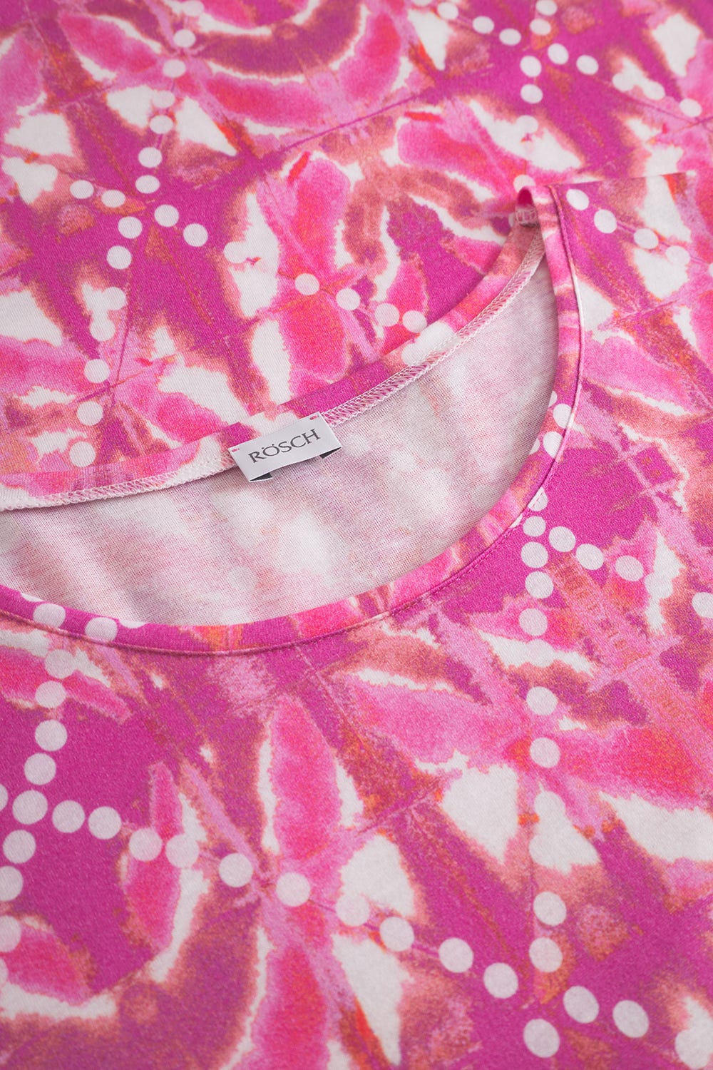 Detailbild 1 von Nachthemd Kurzarm im Grafikdruck in Pink Baumwolle/Modal