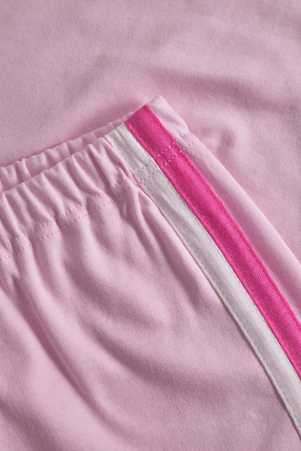 Detailbild 2 von Pyjama mit lässigen Seitenstreifen weich angeraut 100% Baumwolle