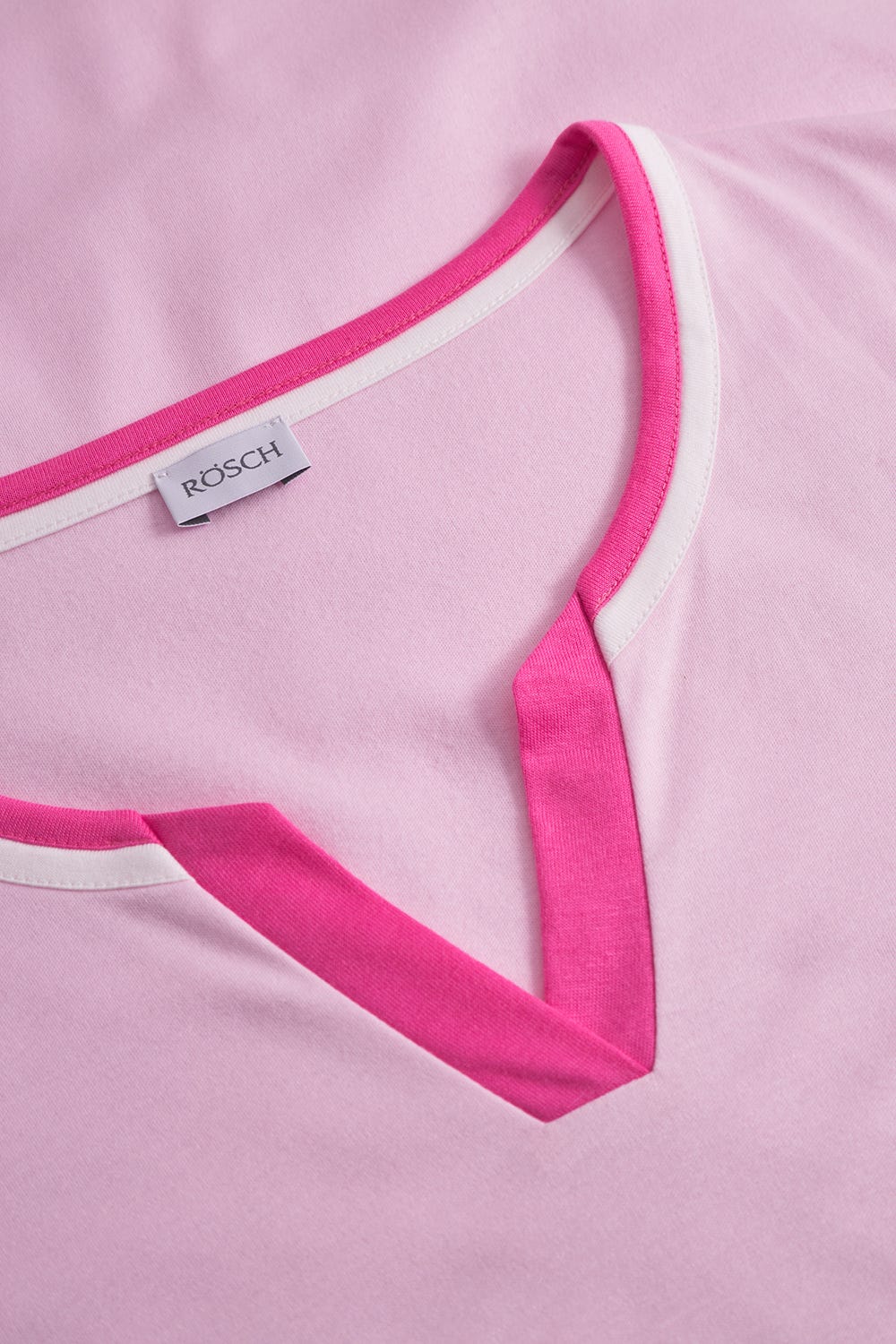 Detailbild 1 von Nachthemd mit lässigen Seitenstreifen weich angeraut 100% Baumwolle