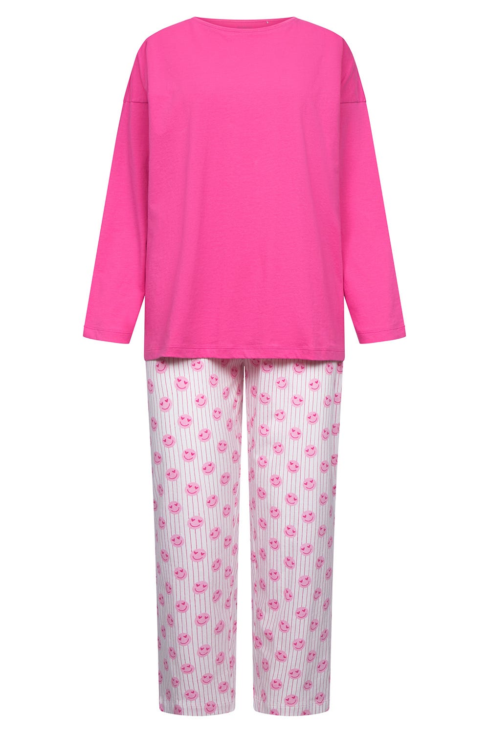 Hollowbild von Pyjama mit Smiley-Druck 100% Baumwolle