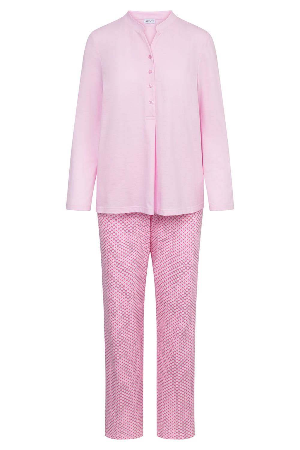 Hollowbild von Pyjama mit minimalistischem Grafikdruck 100% Baumwolle