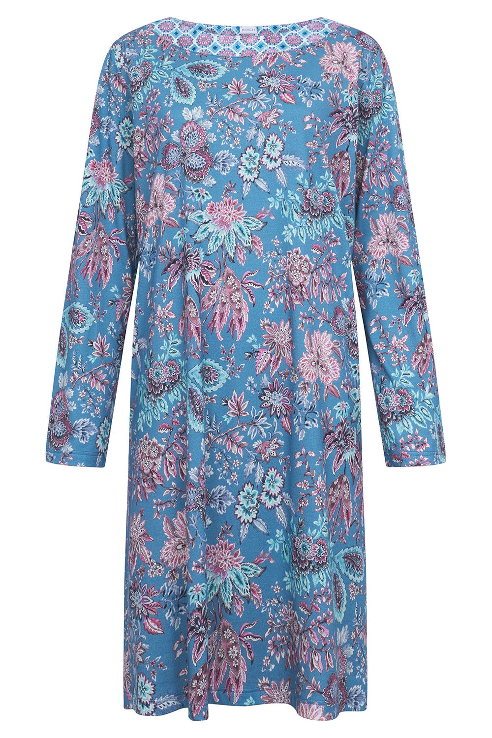 Hollowbild von Nachthemd im Ornamental-Druck Baumwolle/Modal