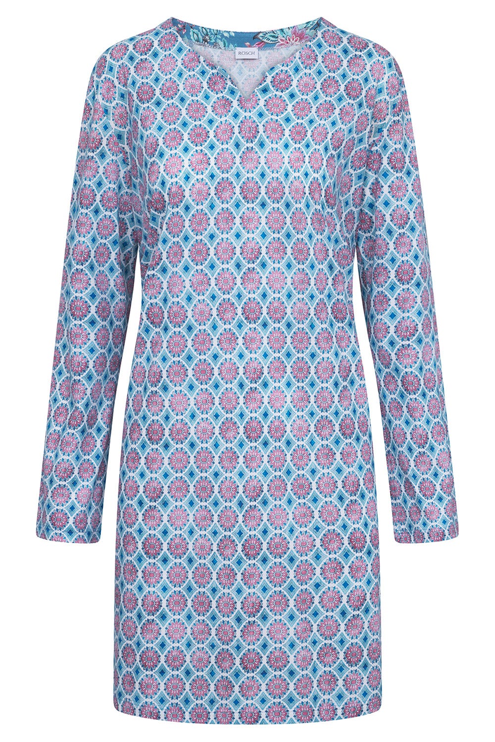 Hollowbild von Nachhemd im Grafikdruck Ornamental Baumwolle/Modal