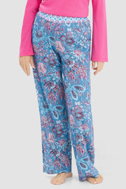 Frontalbild von Pyjamahose im Ornamental-Druck Baumwolle/Modal