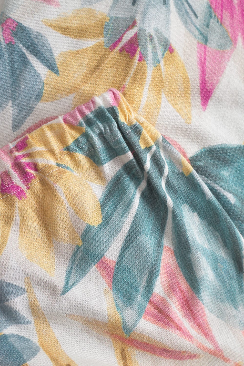 Detailbild 3 von Pyjama im herbstlichen Blätterdruck Herrenhemdstil Baumwolle/Modal