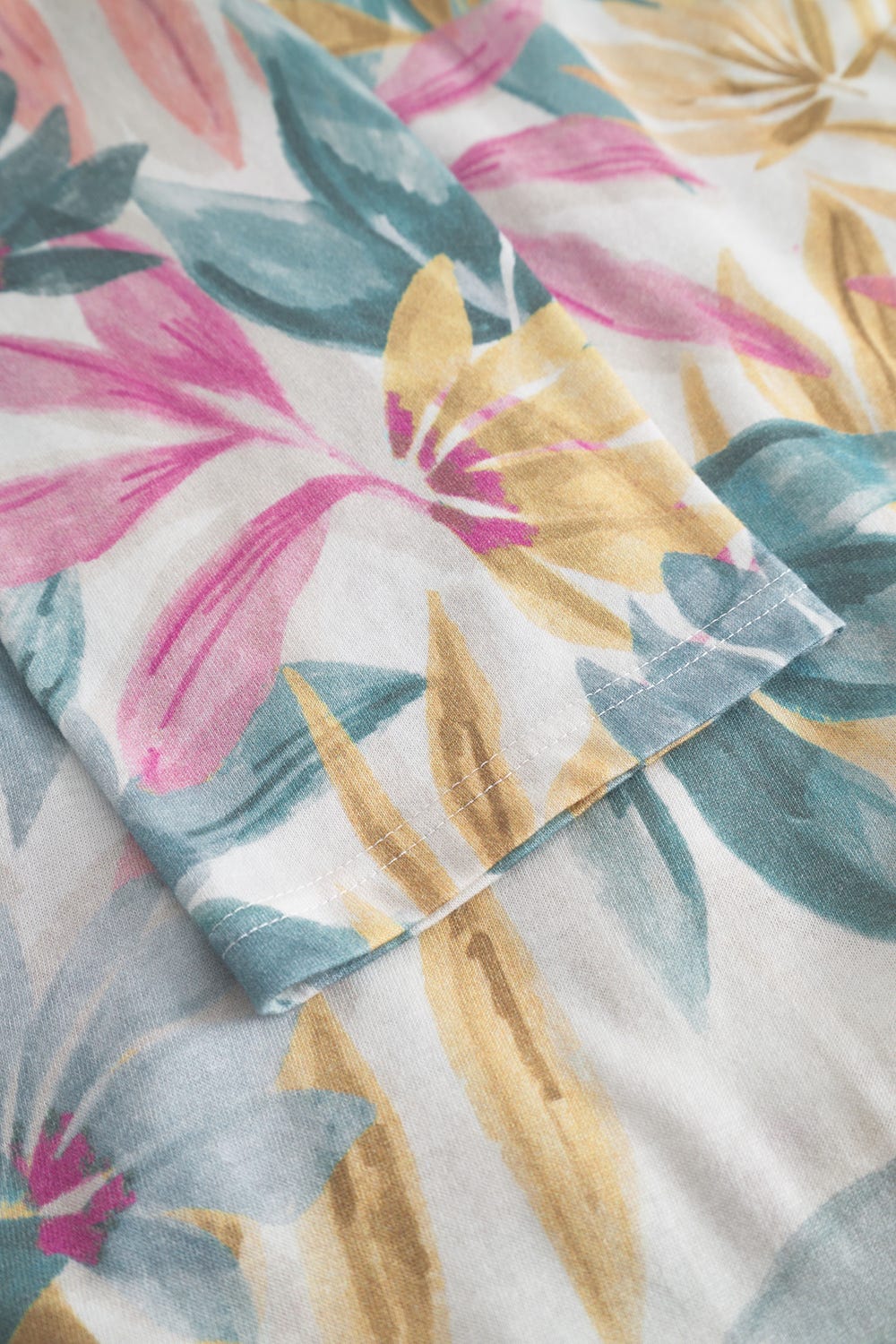 Detailbild 1 von Nachthemd im herbstlichen Blätterdruck Herrenhemdstil Baumwolle/Modal