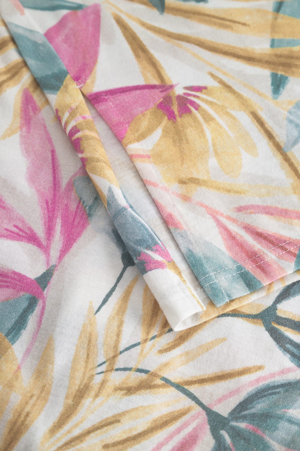 Detailbild 3 von Nachthemd im herbstlichen Blätterdruck Herrenhemdstil Baumwolle/Modal