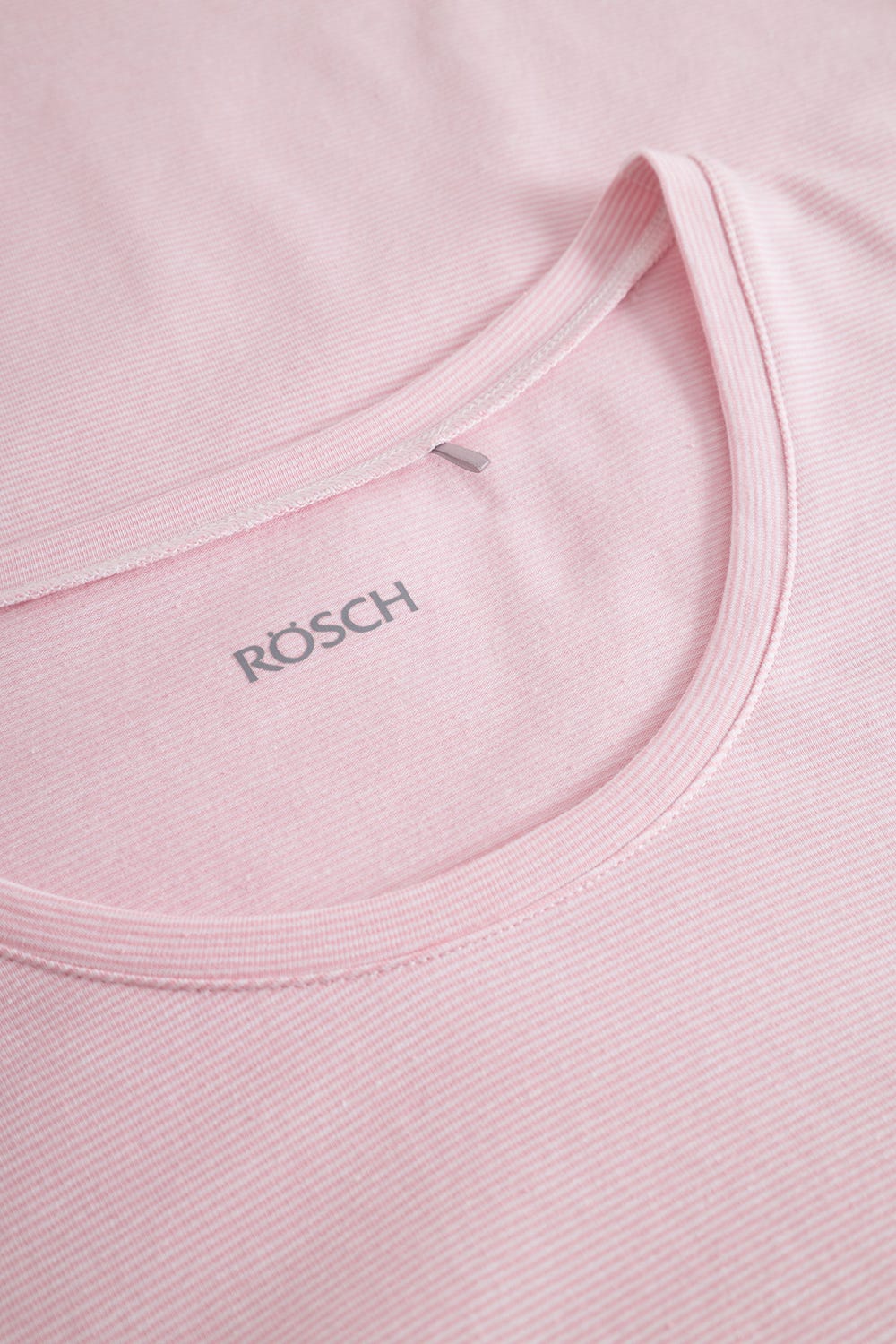 Detailbild 2 von Pyjamashirt im Ringeldruck Rosa-Weiß Baumwolle/Elasthan