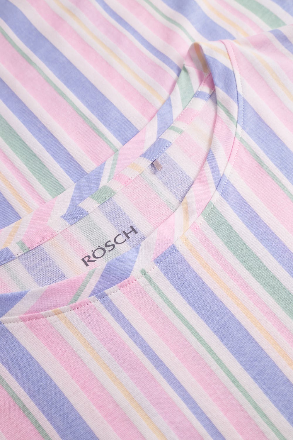 Detailbild 1 von Nachthemd mit pastelligem Streifendruck 100% Baumwolle