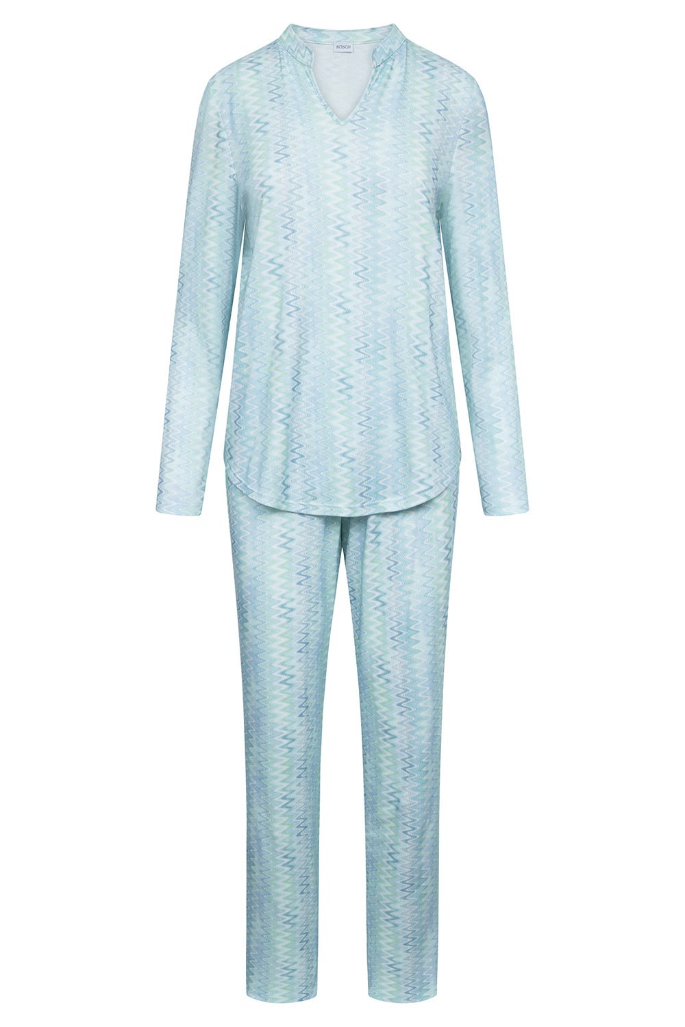 Hollowbild von Pyjama im Zackenmuster Baumwolle/Modal