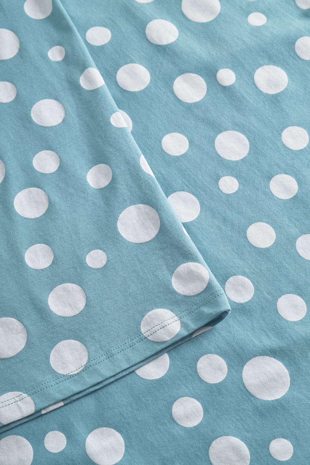 Detailbild 2 von Nachthemd im Tupfendruck Mintgrün 100% Baumwolle