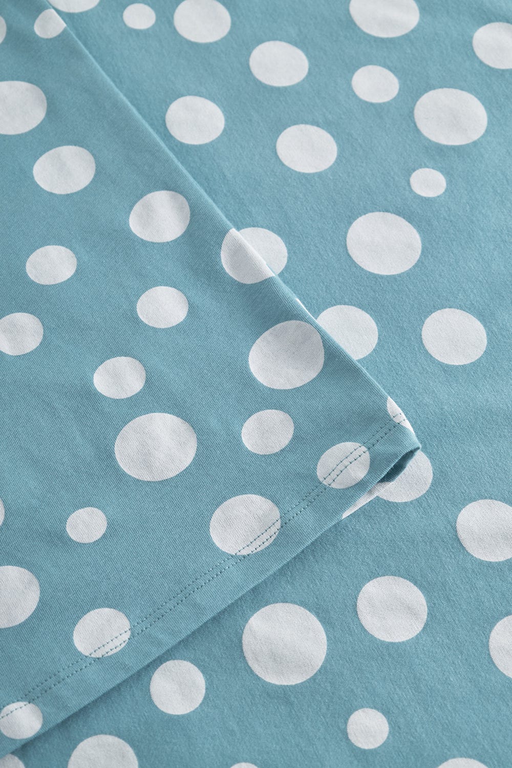 Detailbild 3 von Nachthemd im Tupfendruck Mintgrün mit Knopfleiste 100% Baumwolle