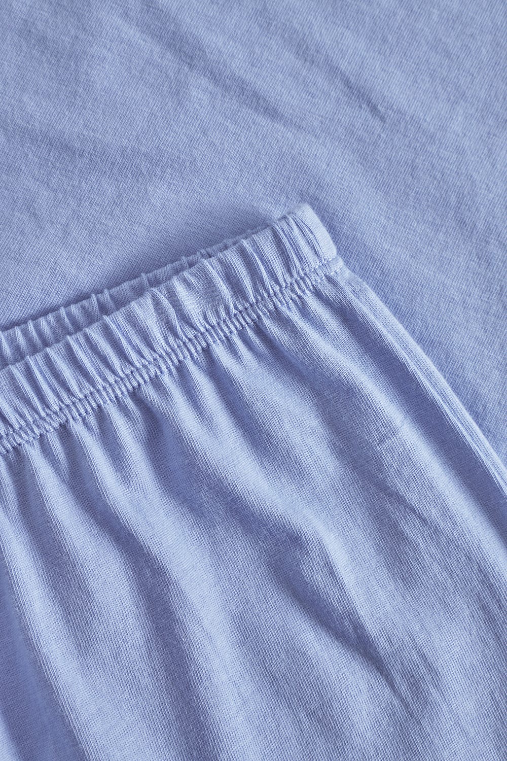 Detailbild 1 von Pyjama im Blättermuster Blau 100% Baumwolle