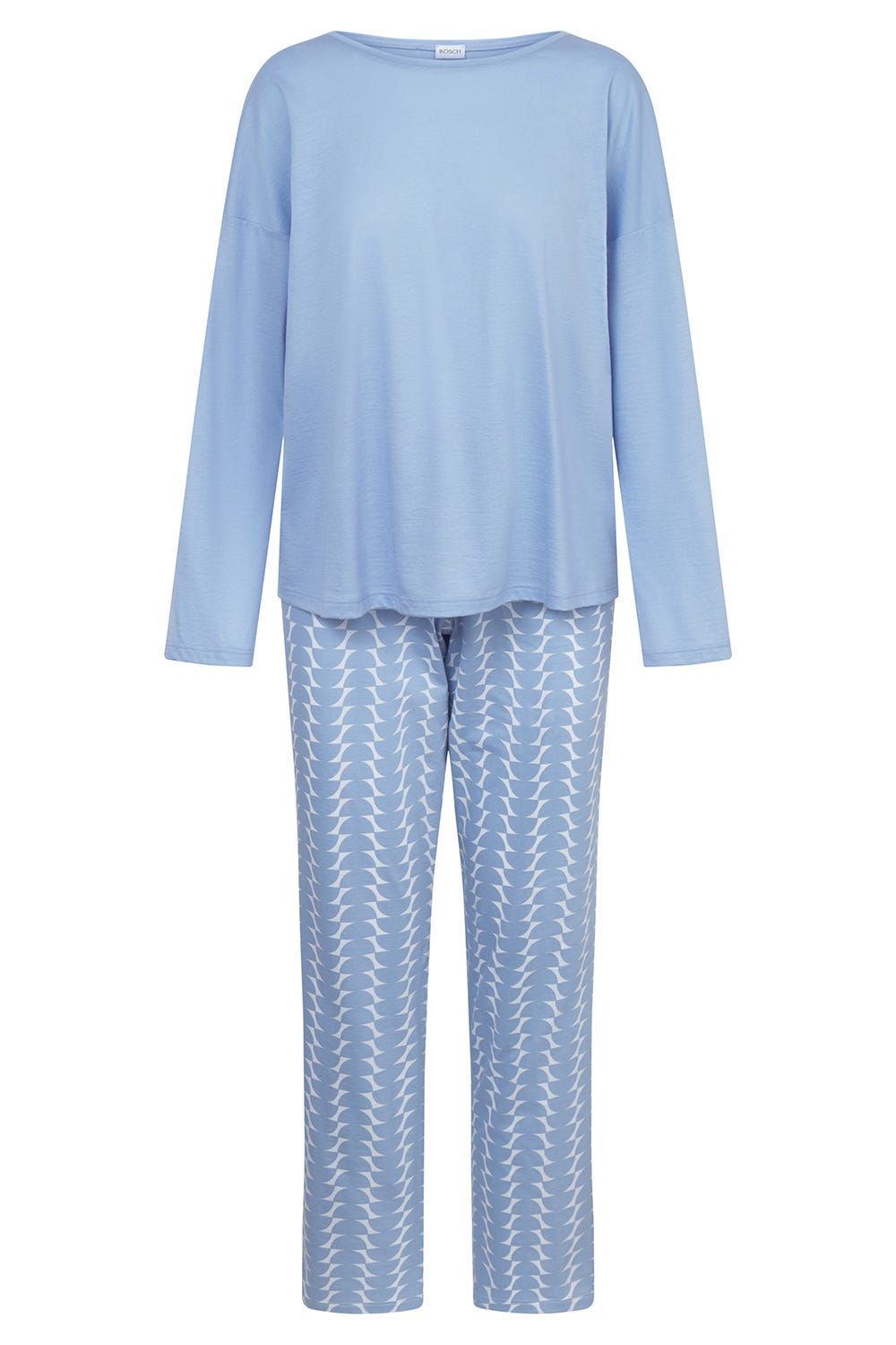 Hollowbild von Pyjama im Retro-Muster Halbkreise 100% Baumwolle