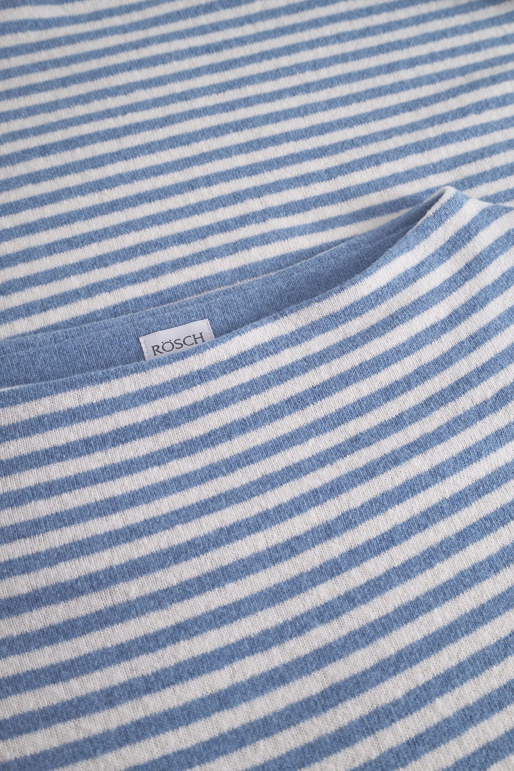 Detailbild 1 von Hauskleid mit Ringeldruck Blau-Weiß Materialmix