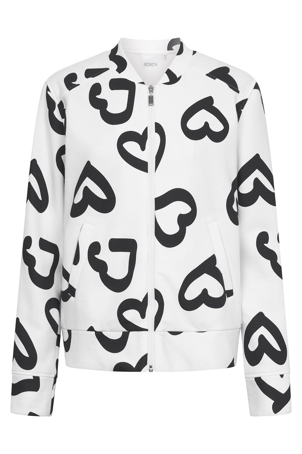 Hollowbild von Sweatjacke im Herz-Muster Baumwolle/Polyester