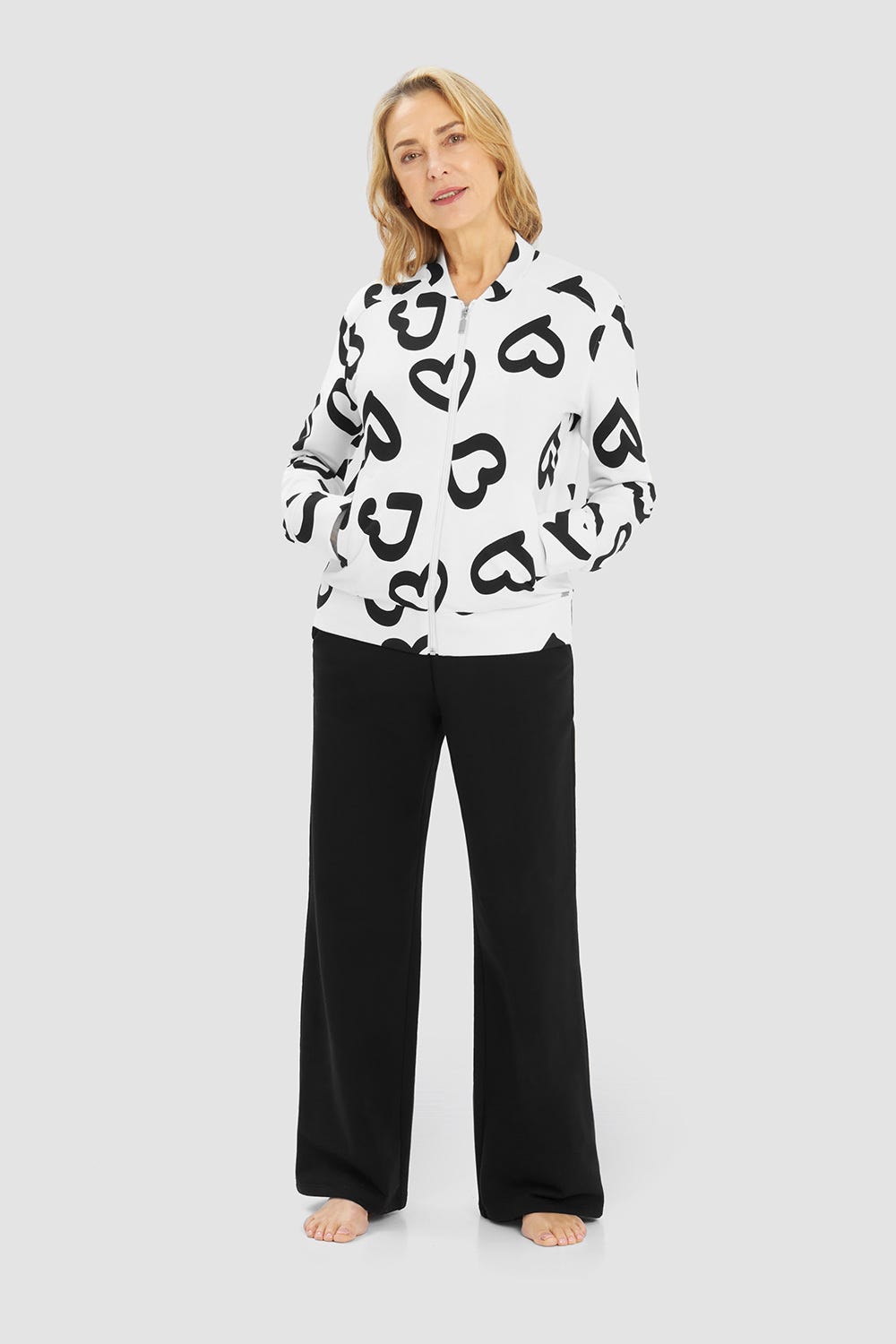 Detailbild 1 von Sweatjacke im Herz-Muster Baumwolle/Polyester