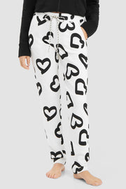 Frontalbild von Sweathose im Herz-Muster Baumwolle/Polyester