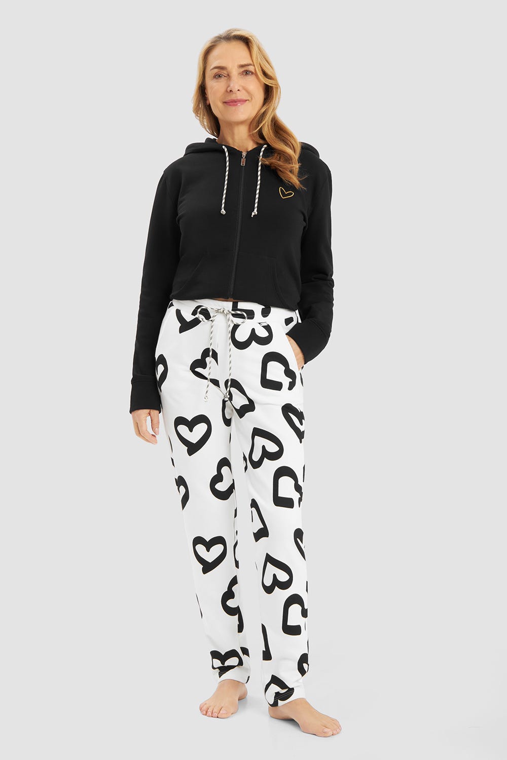 Detailbild 1 von Sweathose im Herz-Muster Baumwolle/Polyester