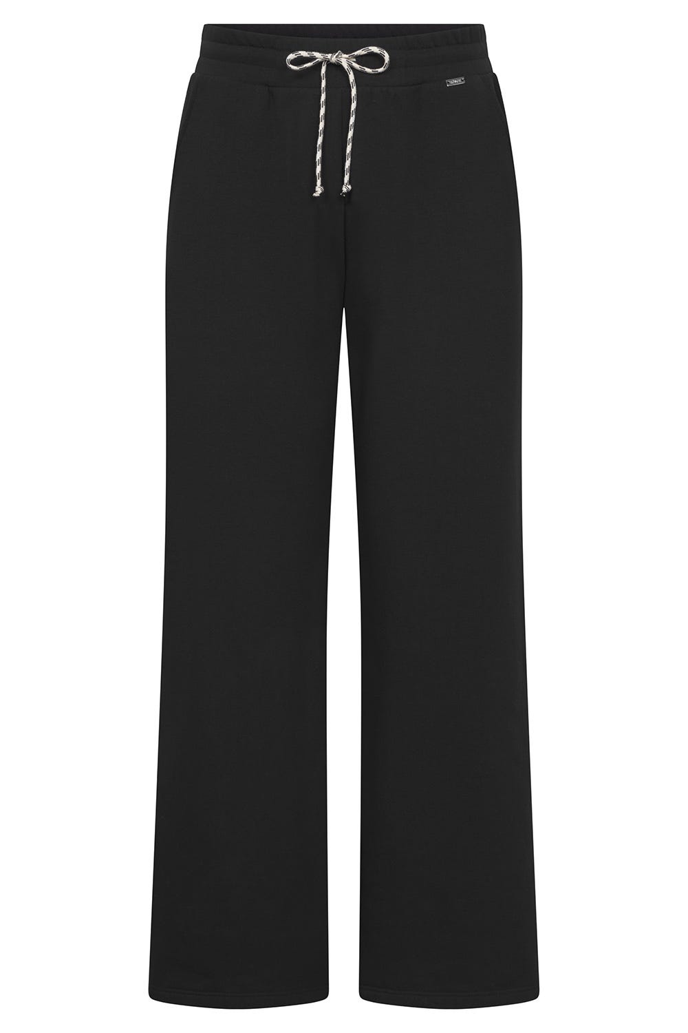 Hollowbild von Sweathose Schwarz mit Herz-Motiv Baumwolle/Elasthan