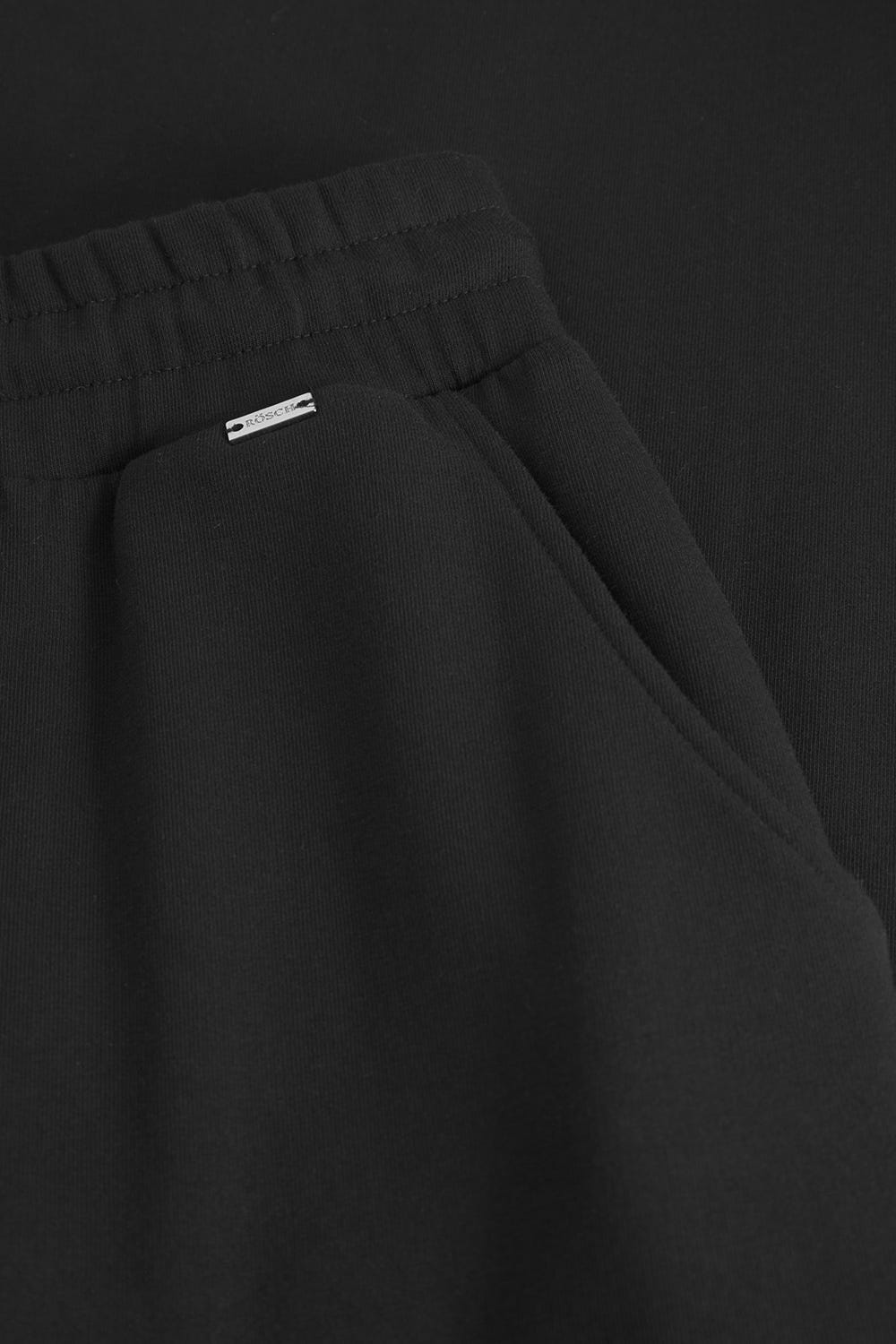 Detailbild 2 von Sweathose Schwarz mit Herz-Motiv Baumwolle/Elasthan