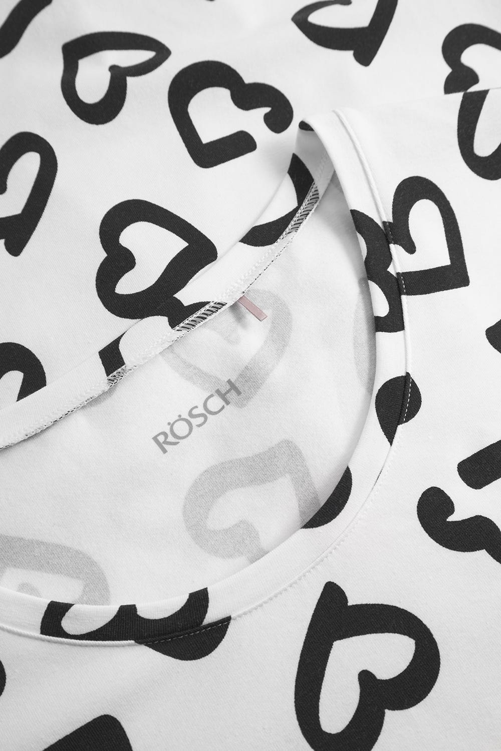 Detailbild 2 von Pyjamashirt mit Herz-Muster Baumwolle/Elasthan