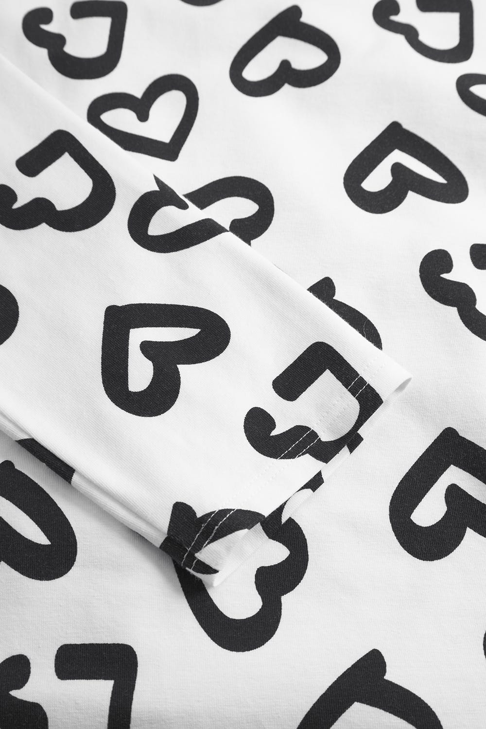 Detailbild 3 von Pyjamashirt mit Herz-Muster Baumwolle/Elasthan