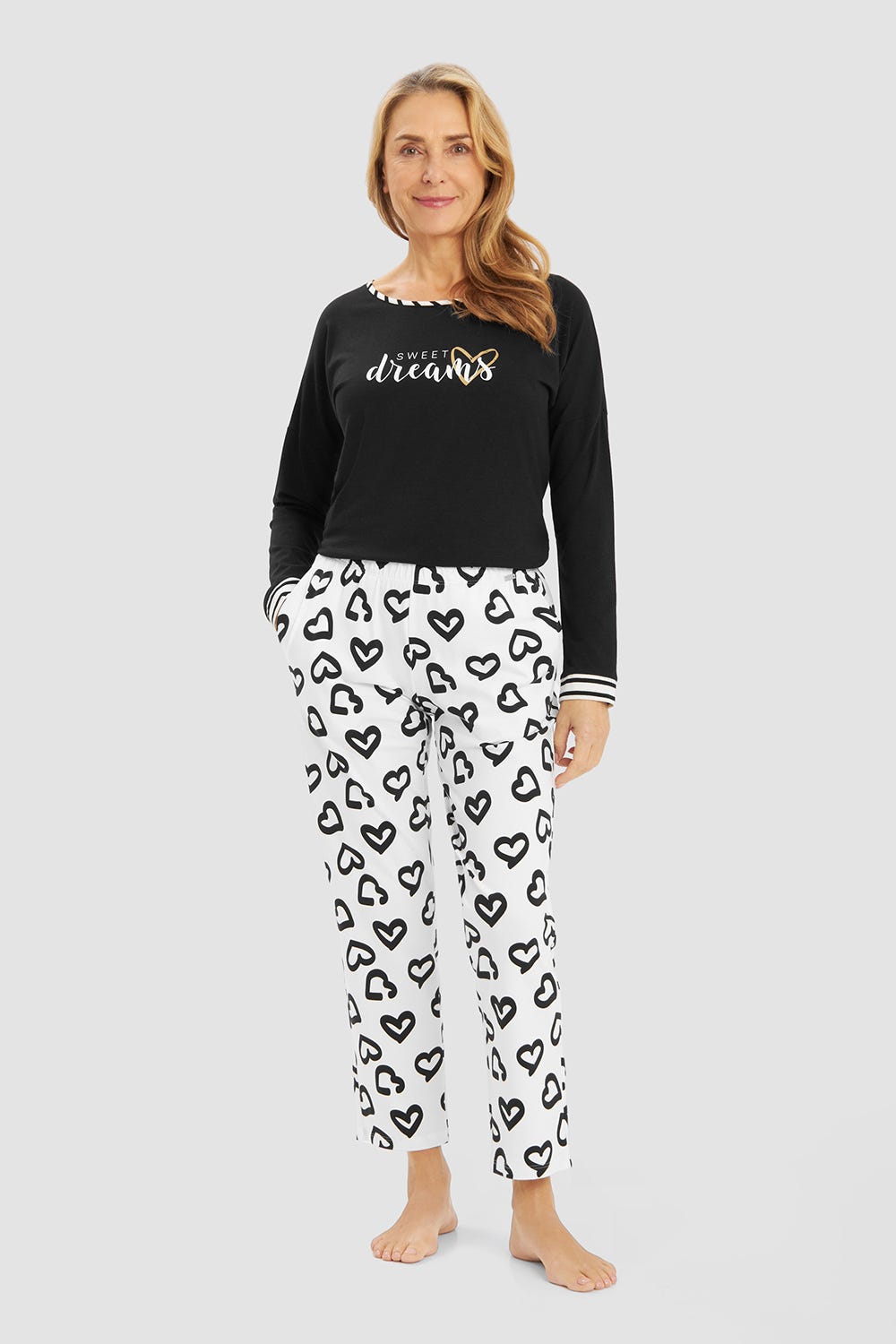 Detailbild 1 von 7/8-Hose mit Herz-Muster Baumwolle/Elasthan