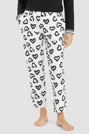 Frontalbild von 7/8-Hose mit Herz-Muster Baumwolle/Elasthan