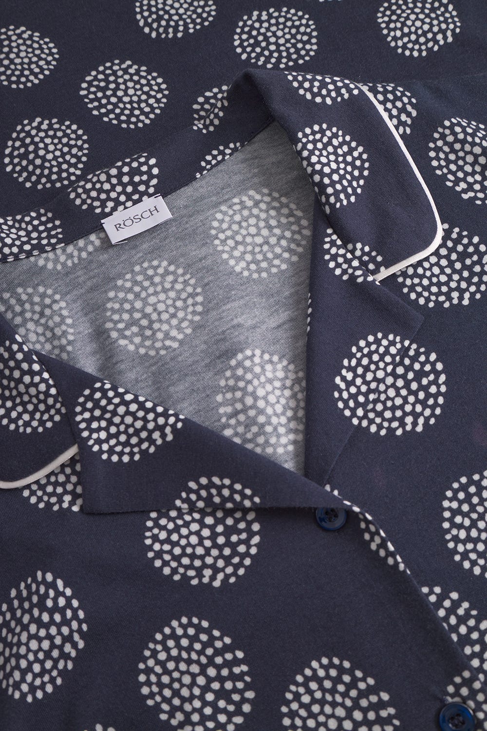 Detailbild 1 von Nachthemd Langarm im grafischen Punktemuster Baumwolle/Modal
