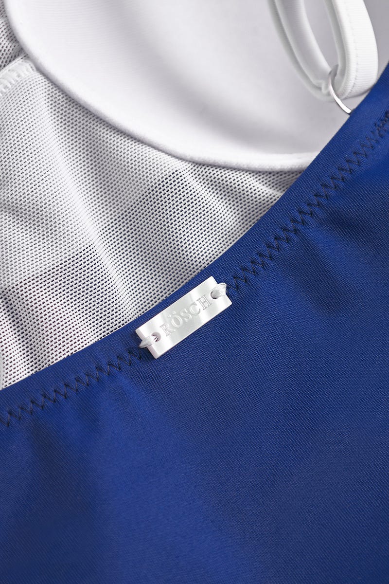 Detailbild 3 von Badeanzug mit Kontrastdetails Royalblau-Weiß