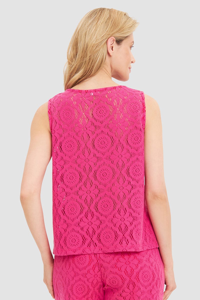 Rückansicht von Top aus dekorativer Strickware Baumwolle/Polyester