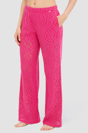 Frontalbild von Freizeithose aus dekorativer Strickware Baumwolle/Polyester