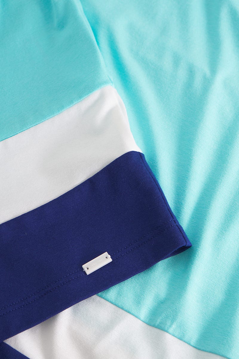 Detailbild 1 von Strandkleid im Colourblocking-Style Meeresblau