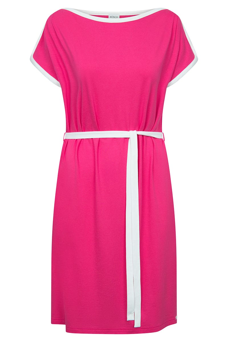 Hollowbild von Strandkleid mit Kontrast-Details Schleife Viskose/Elasthan