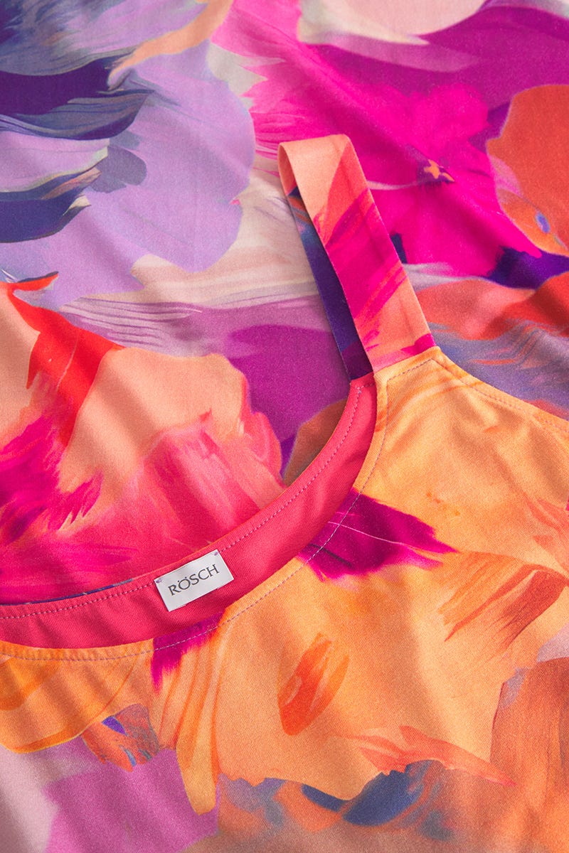 Detailbild 1 von Strandkleid Ärmellos im Blumendruck Art-Style Viskose/Elasthan