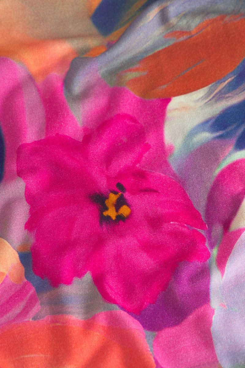 Detailbild 3 von Strandkleid Ärmellos im Blumendruck Art-Style Viskose/Elasthan