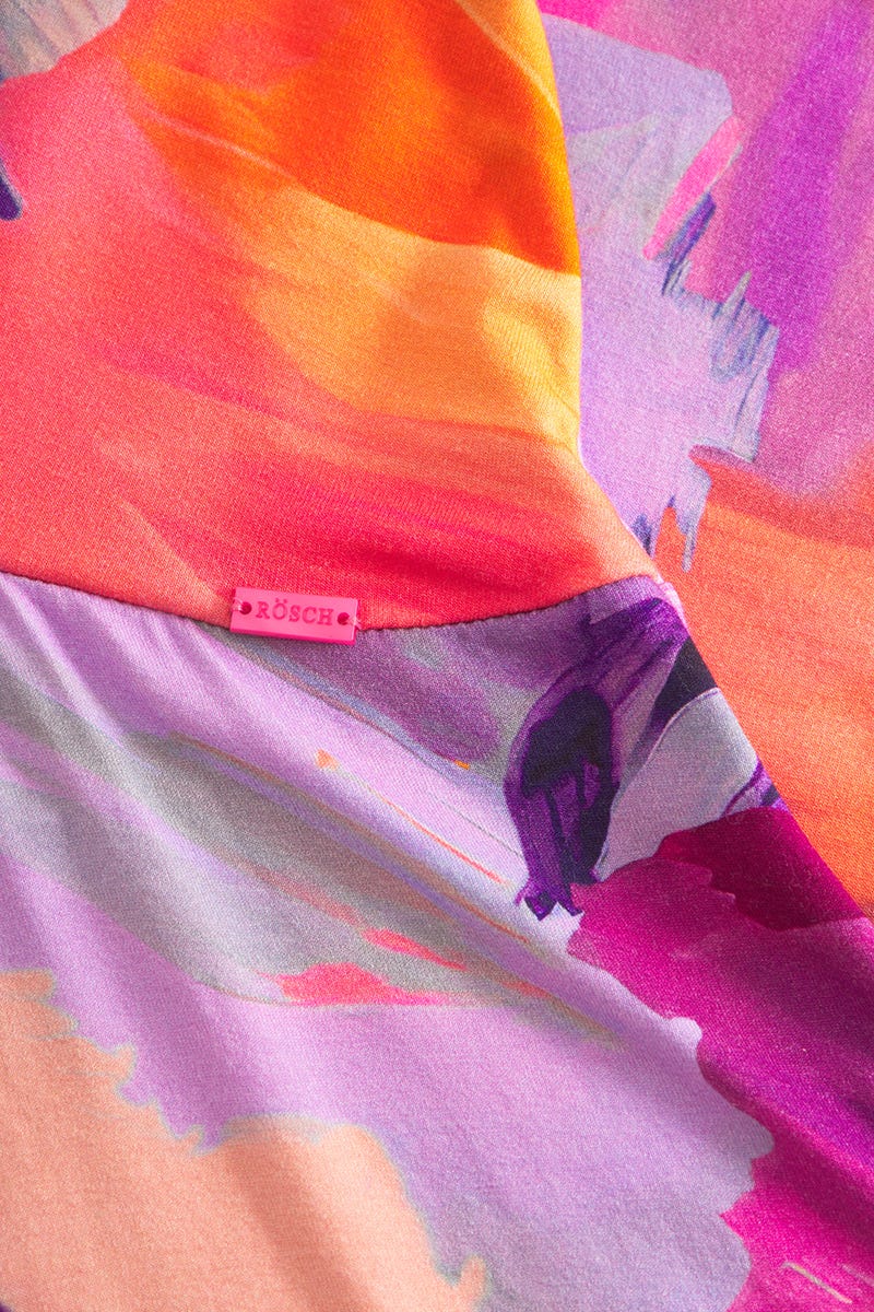 Detailbild 2 von Strandkleid Kurzarm im Blumendruck Art-Style Viskose/Elasthan