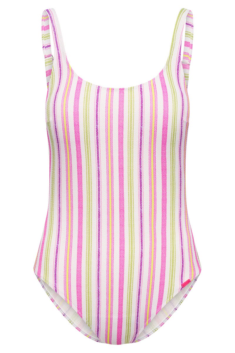 Hollowbild von Badeanzug im sommerlichen Streifendruck