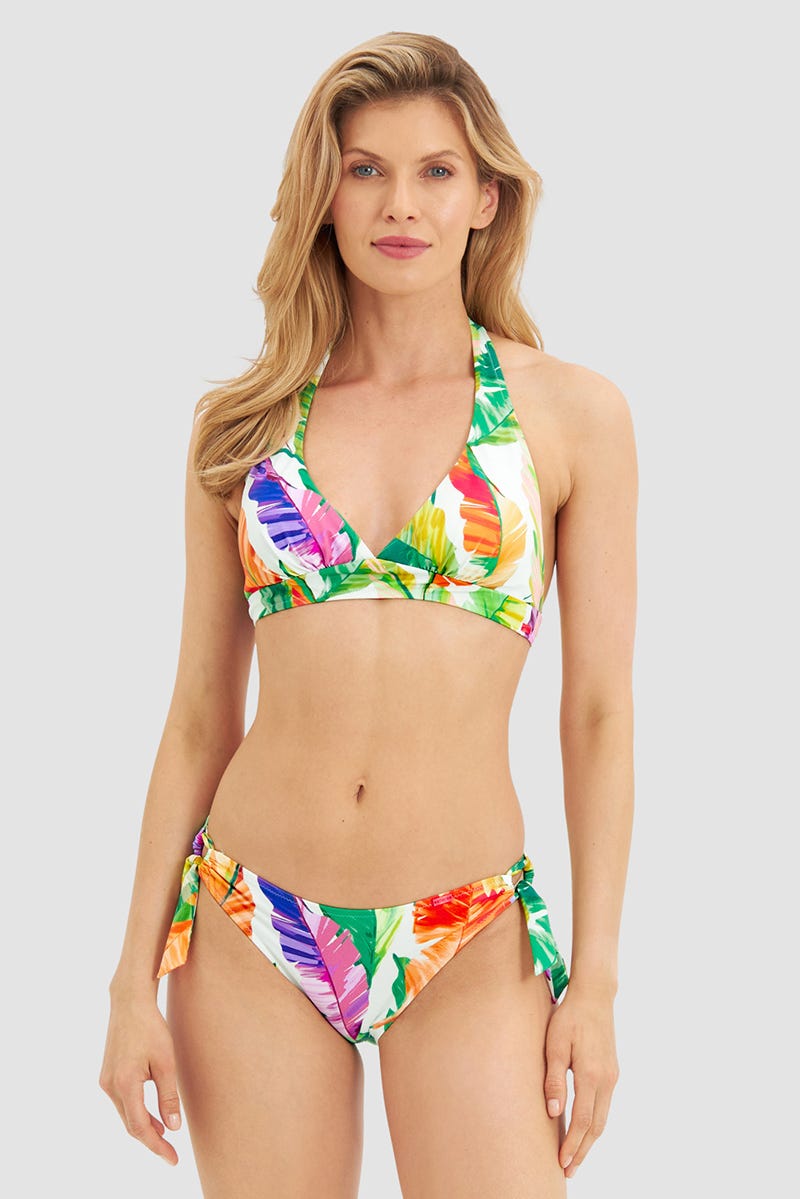 Detailbild 1 von Bikini Top Neckholder im tropischen Blätter-Druck